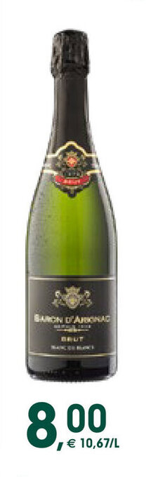 Prik en Tik Baron D'Arignac mousseux 75 cl aanbieding