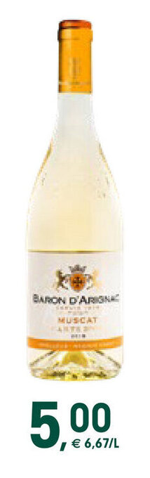 Prik en Tik Baron D'Arignac moelleux 75 cl aanbieding