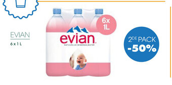 Prik en Tik Evian 6 x 1 L aanbieding