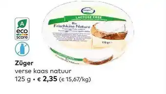 Bio Planet Züger verse kaas natuur aanbieding