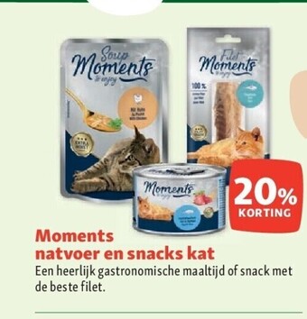 Maxi Zoo Moments natvoer en snacks kat aanbieding