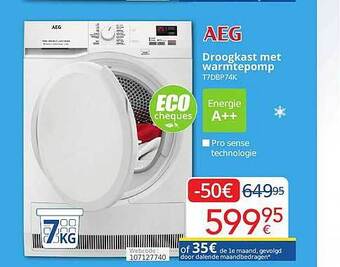 Eldi Aeg droogkast met warmtepomp aanbieding