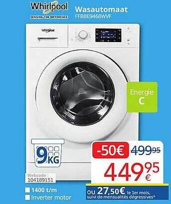 Eldi Whirlpool wasautomaat aanbieding