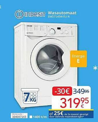 Eldi Indesit wasautomaat aanbieding