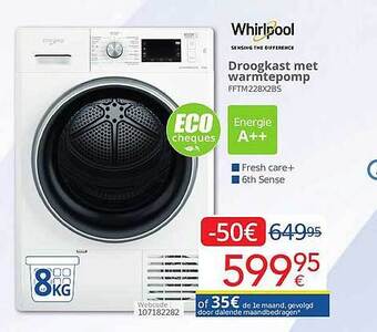 Eldi Whirlpool droogkast met warmtepomp aanbieding
