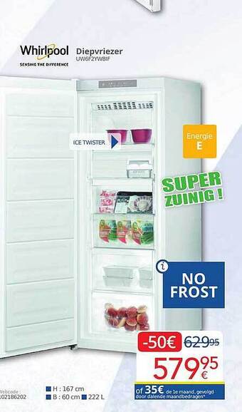 Eldi Whirlpool diepvriezer aanbieding