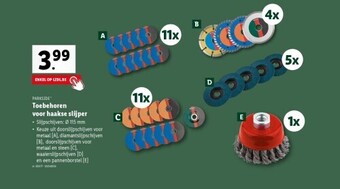 Lidl Toebehoren voor haakse slijper aanbieding
