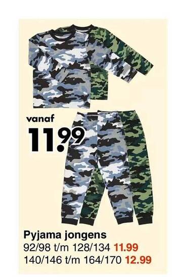 Wibra Pyjama jongens aanbieding