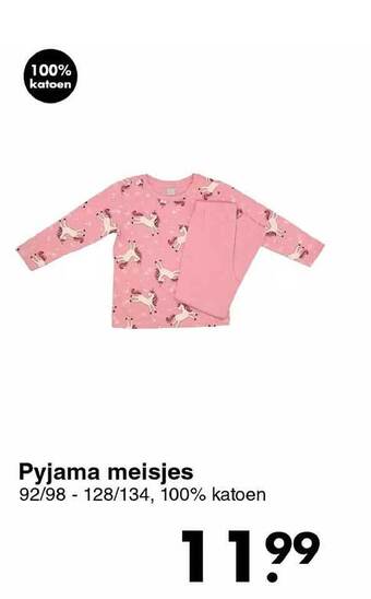 Wibra Pyjama meisjes aanbieding