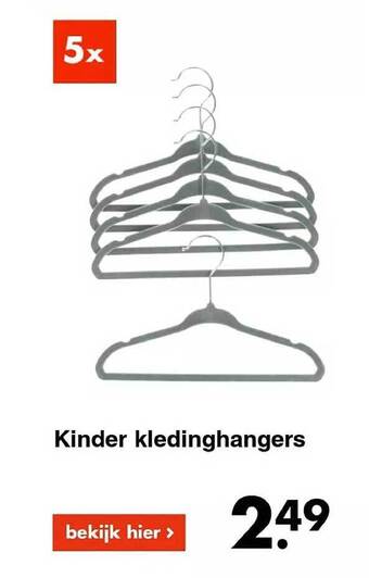 Wibra Kinder kledinghangers aanbieding