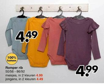 Wibra Romper rib aanbieding
