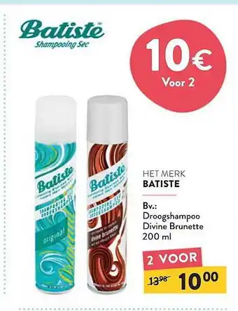 Di Batiste droogshampoo aanbieding