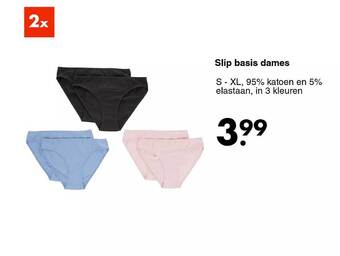 Wibra Slip basis dames aanbieding