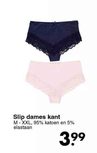 Wibra Slip dames kant aanbieding
