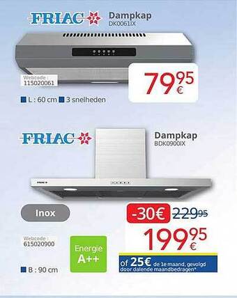 Eldi Friac dampkap aanbieding