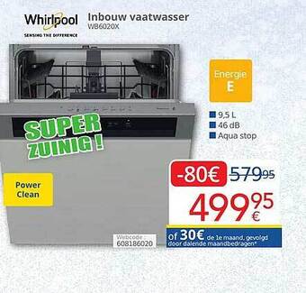 Eldi Whirlpool inbouw vaatwasser aanbieding