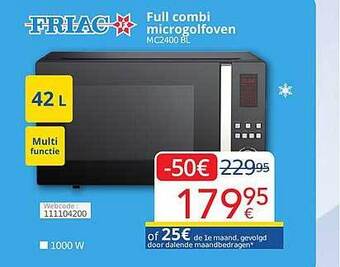 Eldi Friac full combi microgolfoven aanbieding