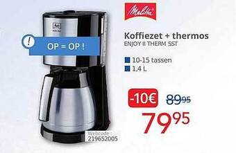 Eldi Melitta koffiezet + thermos aanbieding