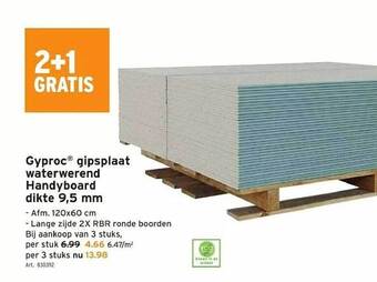 GAMMA Gyproc gipsplaat waterwerend handyboard aanbieding