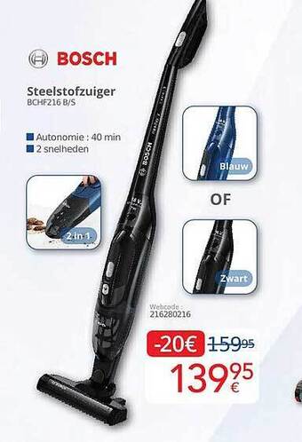 Eldi Bosch steelstofzuiger aanbieding
