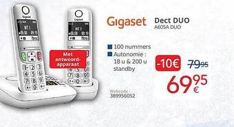 Eldi Gigaset dect duo aanbieding