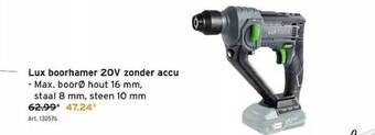 GAMMA Lux boorhamer 20v zonder accu aanbieding