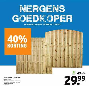 GAMMA Tuinscherm schotland aanbieding