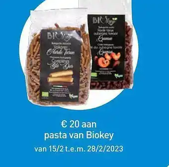 Bio Planet Pasta van biokey aanbieding