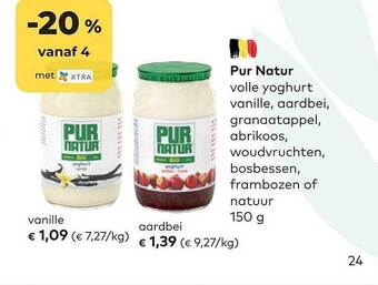 Bio Planet Pur natur volle yoghurt aanbieding