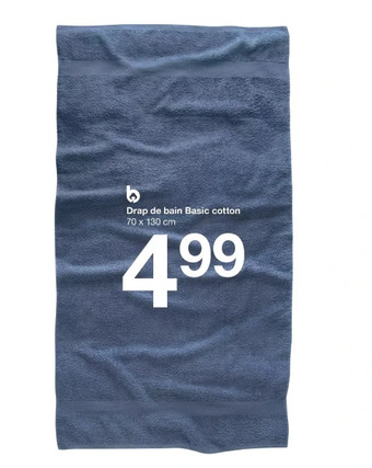 Zeeman Basic cotton badlaken aanbieding