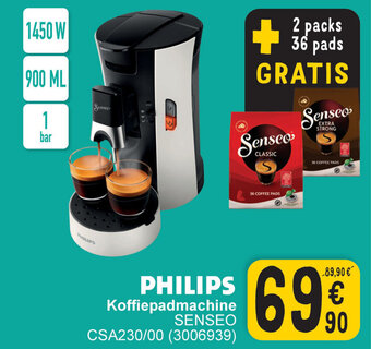 Cora Philips koffiepadmachine senseo aanbieding