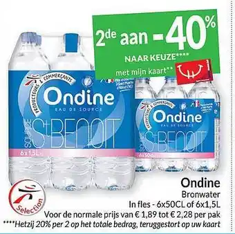 Intermarché Ondine bronwater aanbieding