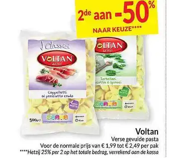 Intermarché Voltan verse gevulde pasta aanbieding