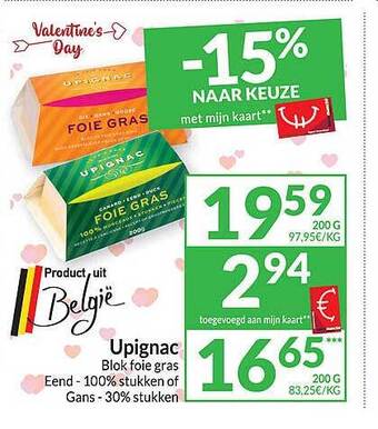 Intermarché Upignac blok foie gras aanbieding