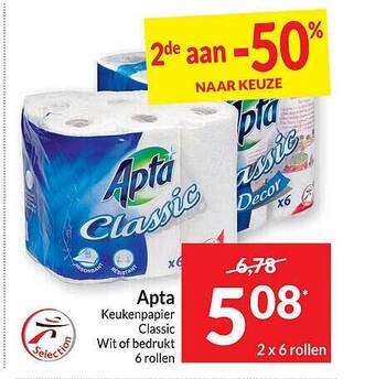 Intermarché Apta keukenpapier aanbieding