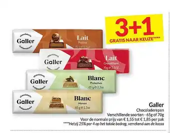 Intermarché Galler chocoladerepen aanbieding