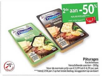 Intermarché Pâturages raclettekaas aanbieding