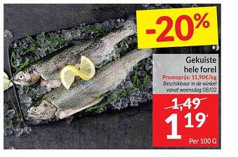 Intermarché Gekuiste hele forel aanbieding