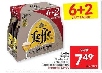 Intermarché Leffe abdijbier blond of bruin aanbieding