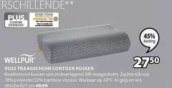 Jysk Voss traagschuim contour kussen aanbieding