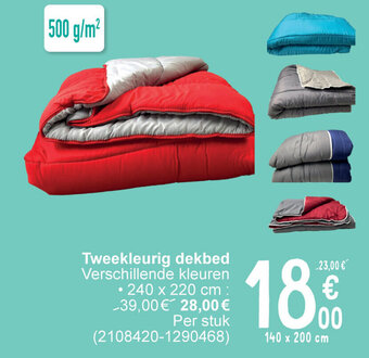 Cora Tweekleurig dekbed 140 x 200cm aanbieding