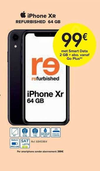 Carrefour Iphone xr refurbished 64gb aanbieding