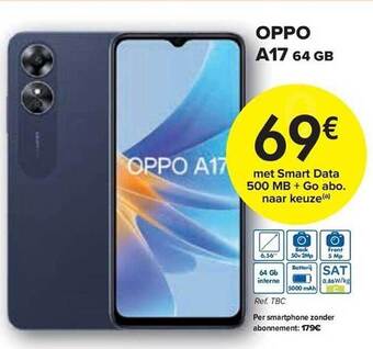 Carrefour Oppo a17 64gb aanbieding