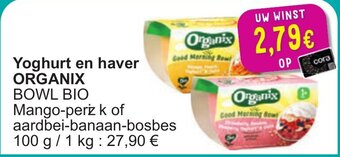 Cora Yoghurt en haver organix aanbieding