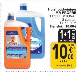 Cora Mr. Propre huishoudreiniger professional 3 soorten 2 x 5 L aanbieding