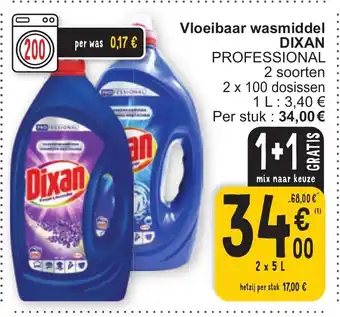 Cora Dixan vloeibaar wasmiddel professional 2 x 5 L aanbieding