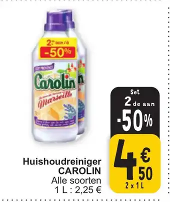 Cora Carolin huishoudreiniger alle sooten 2 x 1 L aanbieding