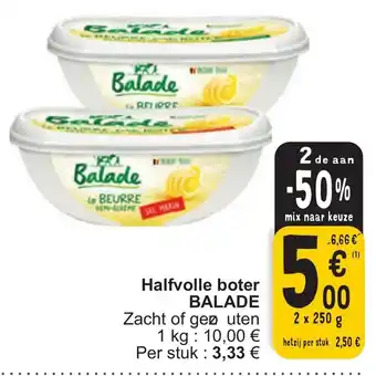 Cora Balade halfvolle boter 2 x 250 g aanbieding