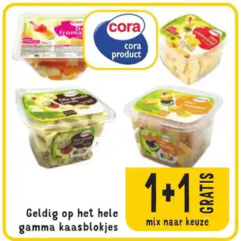 Cora Geldig op het hele gamma kaasblokjes aanbieding