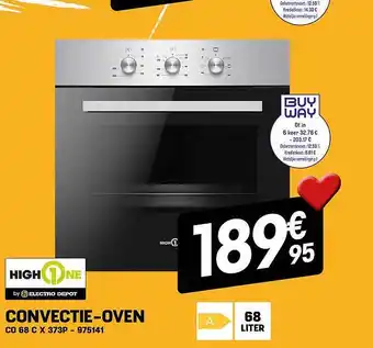 Electro Depot High one convectie-oven aanbieding